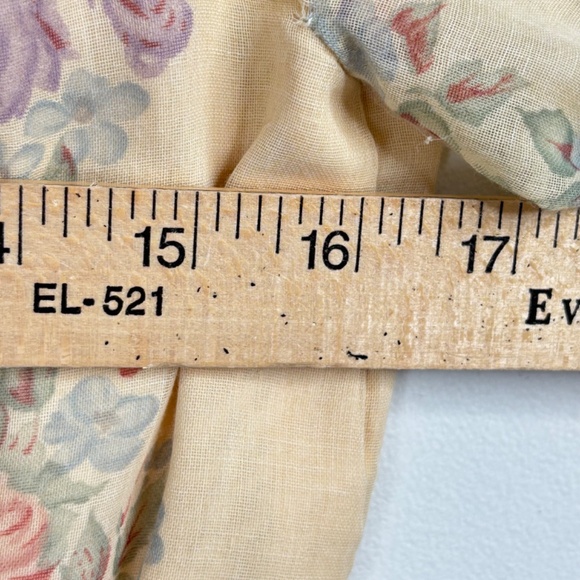 VTG 70s Prairie Dress 6 Maxi Long Sleeve Floral Tiered Cottage Milkmaid Fairy - Picture 11 of 14